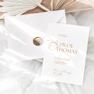 Elegant Minimalist Calligraphy Classic Wedding Invitation