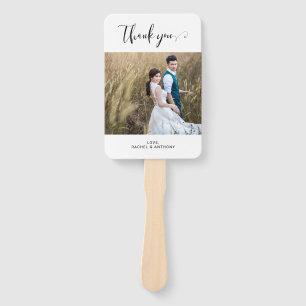 Elegant Minimalist Calligraphy Photo Simple Clean Hand Fan