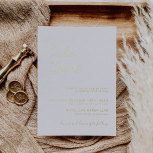 Elegant Minimalist Calligraphy Wedding
