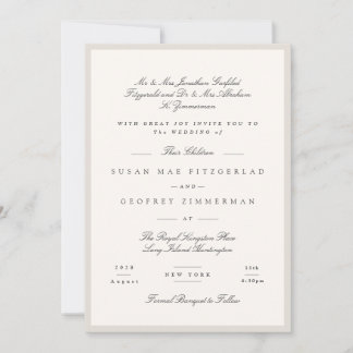 Elegant Minimalist Calligraphy Wedding Invitation