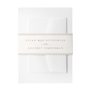 Elegant Minimalist Calligraphy Wedding Invitation Belly Band