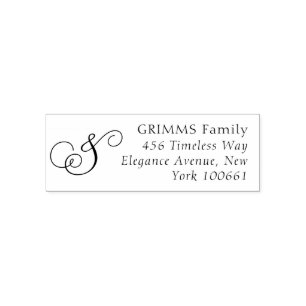Elegant Minimalist Calligraphy Wedding Self-inking Stamp