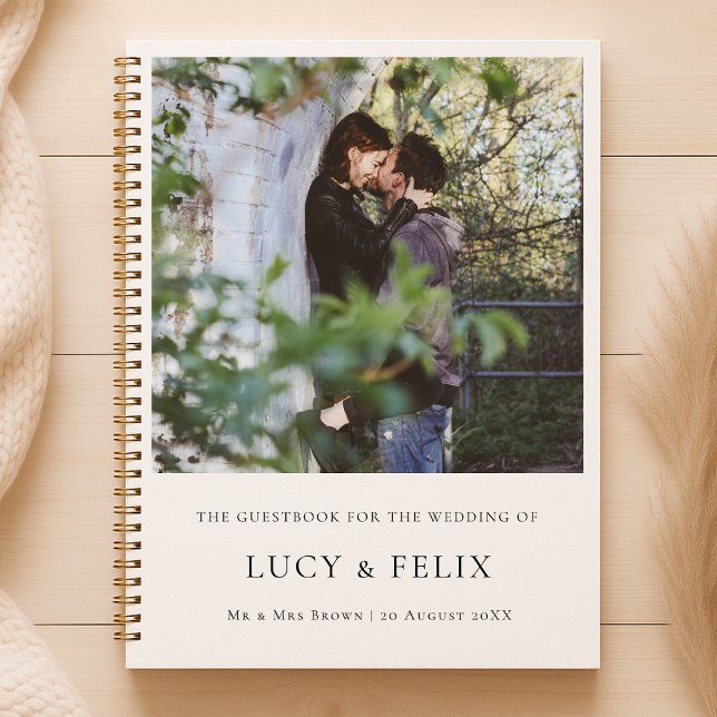 Elegant Minimalist | Chic Photo Wedding Guest Book (Creator Uploaded)