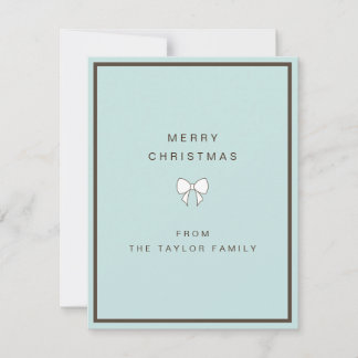 Elegant Minimalist Chic Simple Pastel Blue Holiday Card