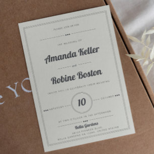 Elegant Minimalist Chic Wedding Invitation
