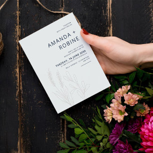 Elegant Minimalist Chic Wedding Invitation