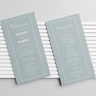 Elegant Minimalist Chic Wedding Programs