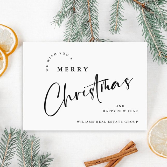 Elegant Minimalist Christmas Greeting Corporate Holiday Card (Creator Uploaded)