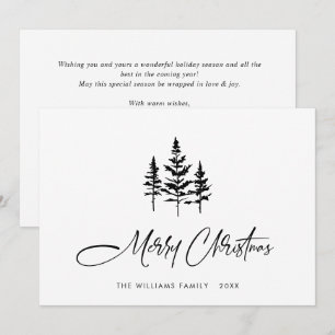 Elegant Minimalist Christmas Greeting QR code Holiday Card