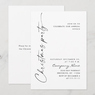 Elegant Minimalist Christmas Holiday Party Invitation