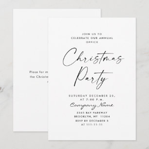 Elegant Minimalist Christmas Holiday Party Invitation