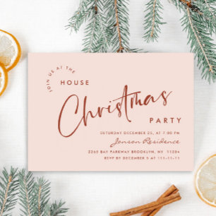 Elegant Minimalist Christmas Holiday Party Invitation