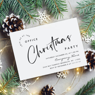 Elegant Minimalist Christmas Holiday Party Invitation