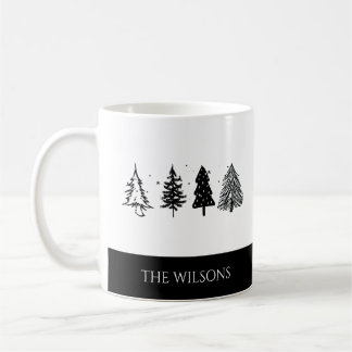 Elegant Minimalist Christmas Tree Coffee Mug