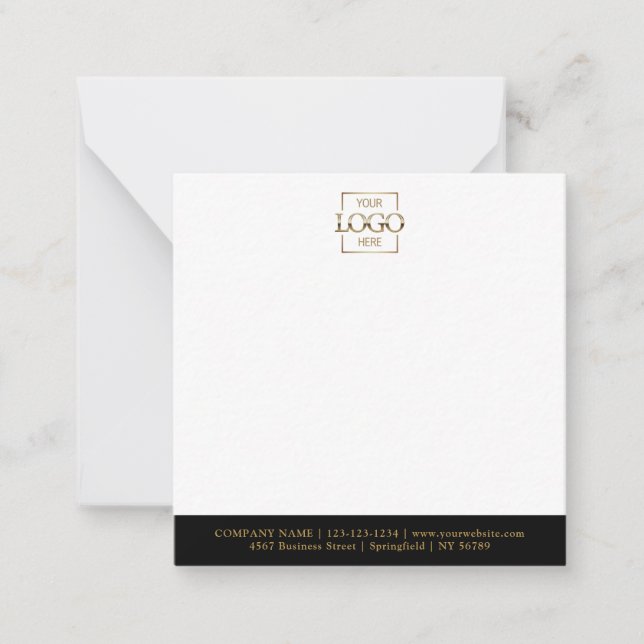 Elegant Minimalist Company Business Logo Branded Card (Front)