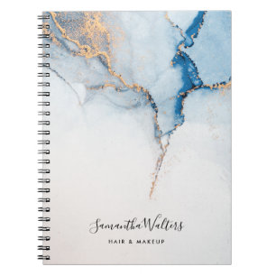 Elegant Minimalist Contemporary Blue Agate Notebook