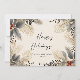 Elegant Minimalist Corporate Christmas Greeting Holiday Card