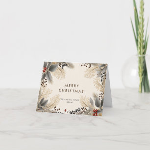 Elegant Minimalist Corporate Christmas Greeting Holiday Card