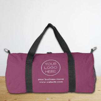 Elegant Minimalist Custom Business Logo | Grape Duffle Bag