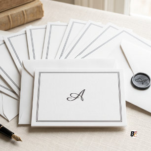Elegant Minimalist Custom Monogram Initial Card