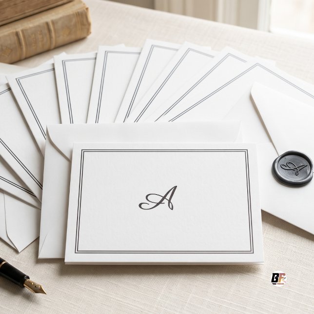Elegant Minimalist Custom Monogram Initial Card (#ordernow)