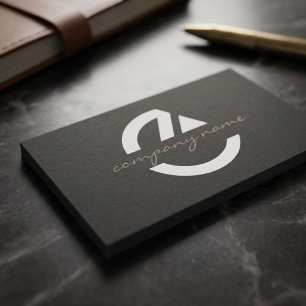 Elegant Minimalist Dark Business Card