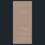 Elegant Minimalist Dark Taupe Wedding Program<br><div class="desc">Design features an handwritten font and modern minimalist design. Designed to coordinate with for the «Natural Glam» Wedding Invitation Collection. To change details, click «Personalize». To move the text or change the size, font, or colour, click «Click to customize further» It. View the collection link on this page to see...</div>