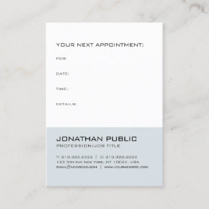 Elegant Minimalist Design Appointment Reminder
