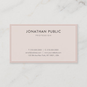 Elegant Minimalist Design Modern Clean Plain Cool Business Card