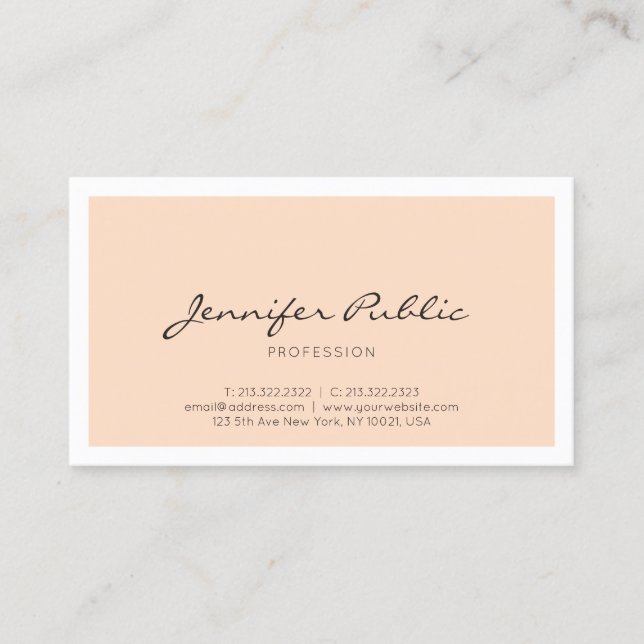 Elegant Minimalist Design Professional Modern Business Card (Front)