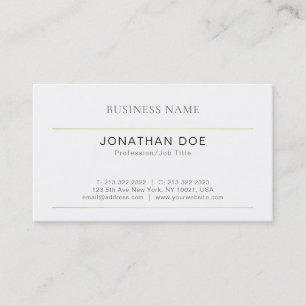 Elegant Minimalist Design Trendy Plain Modern Luxe Business Card