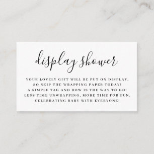 Elegant Minimalist Display Shower Enclosure Card