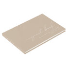 Elegant Minimalist Dusty Taupe Wedding Guest Book