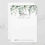 Elegant Minimalist Eucalyptus Wedding Advice Card<br><div class="desc">This elegant minimalist eucalyptus wedding advice card is perfect for a modern wedding. The design features watercolor hand-drawn elegant botanical eucalyptus branches and leaves. These cards are perfect for a wedding, bridal shower, baby shower, graduation party & more. Personalize the cards with the names of the bride and groom, parents-to-be...</div>