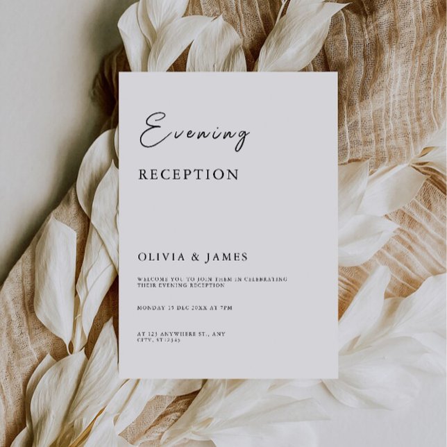 Elegant Minimalist Evening Reception Invitation (Elegant Minimalist Evening Reception Invitation)