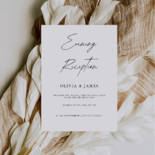 Elegant Minimalist Evening Reception Invitation