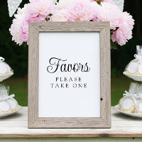 Elegant Minimalist "Favours - Please Take One" Sig