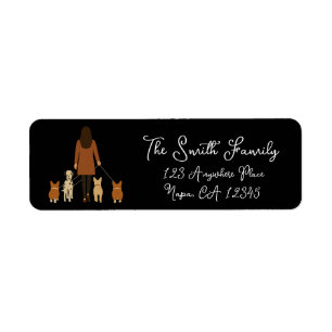 Elegant Minimalist Female Dog Walker Customizable
