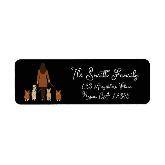 Elegant Minimalist Female Dog Walker Customizable  (Front)