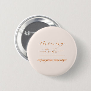 Elegant Minimalist Gender Neutral Mommy-to-be 2 Inch Round Button