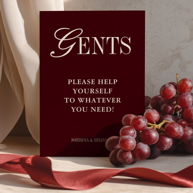 Elegant Minimalist Gents Bathroom Basket Sign Invitation (Elegant Minimalist Gents Bathroom Basket Sign)