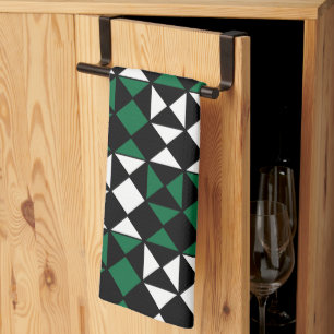 Elegant Minimalist Geometric Pattern Kitchen Towel