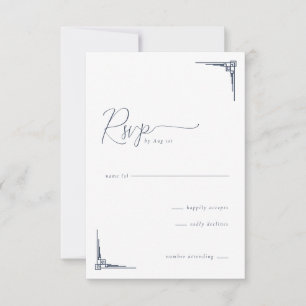 Elegant Minimalist Geometric RSVP Card