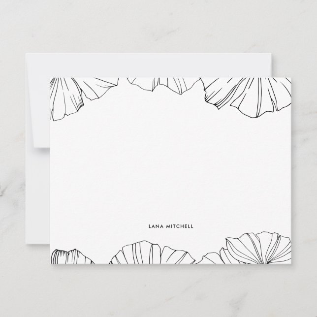 Elegant minimalist Ginkgo Biloba Card (Front)