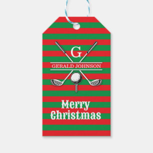 Elegant Minimalist Golf Monogram Design Gift Tags