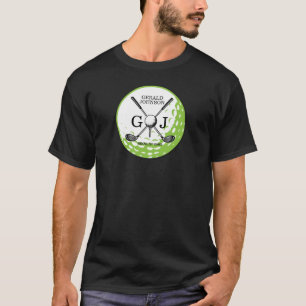 Elegant Minimalist Golf Monogram Design T-Shirt