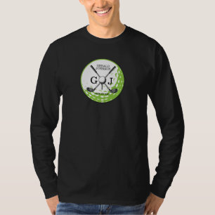 Elegant Minimalist Golf Monogram Design T-Shirt