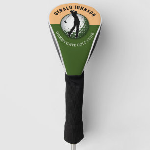 Elegant Minimalist Golfer Design Golf Head Cover