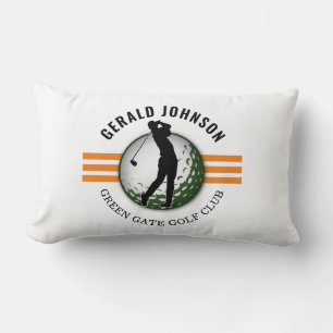 Elegant Minimalist Golfer Design Lumbar Pillow