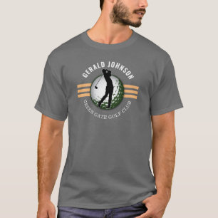 Elegant Minimalist Golfer Design T-Shirt